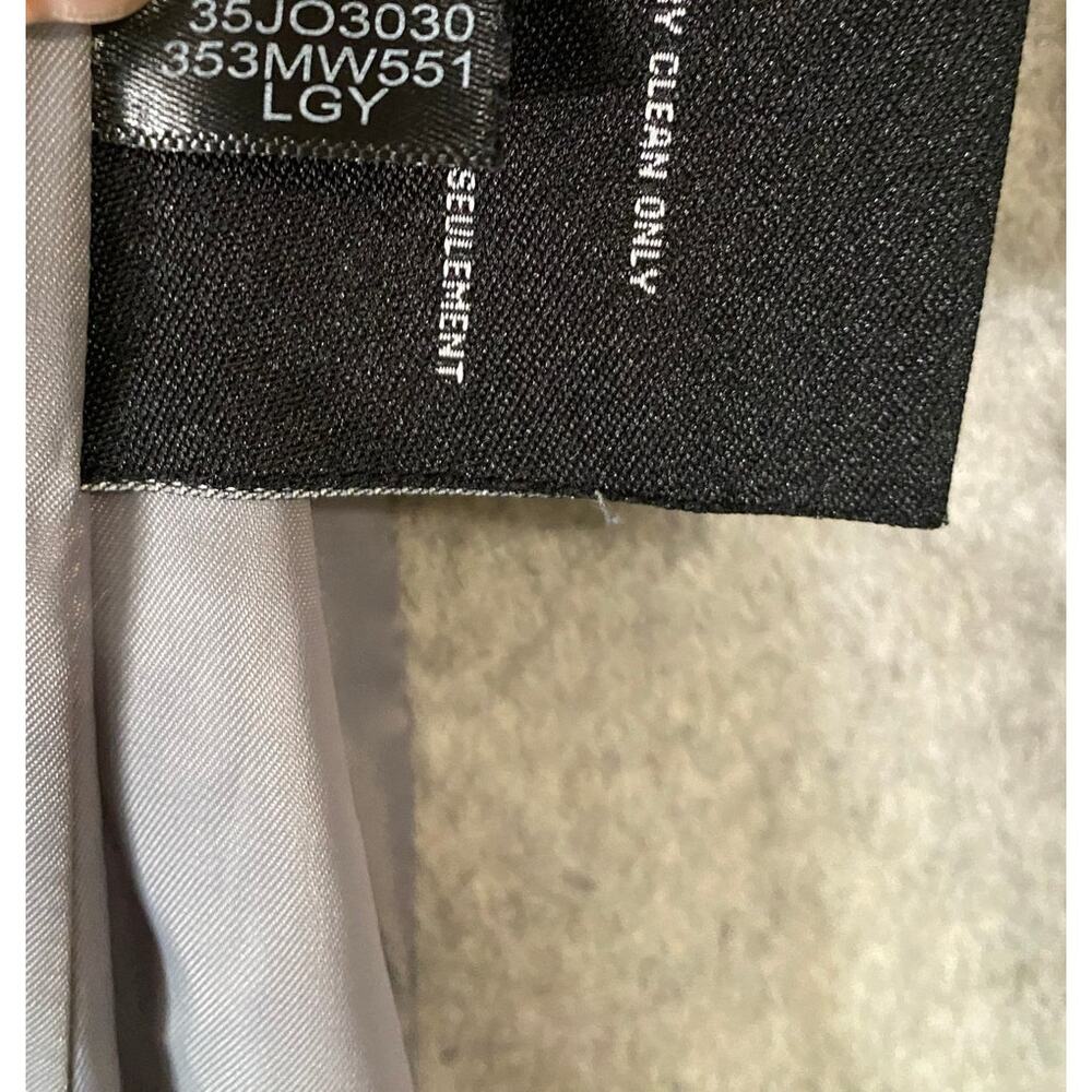 NWOT Cole Haan Women's Minimal Wool Blend Car Coat US 2 Light Gray Long Winter - Picture 10 of 13